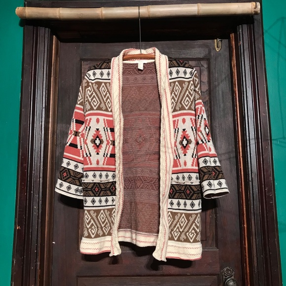 Forever 21 Sweaters - Forever 21 Cardigan Open Front Aztec Southwestern Tribal Geometric Sweater Boho